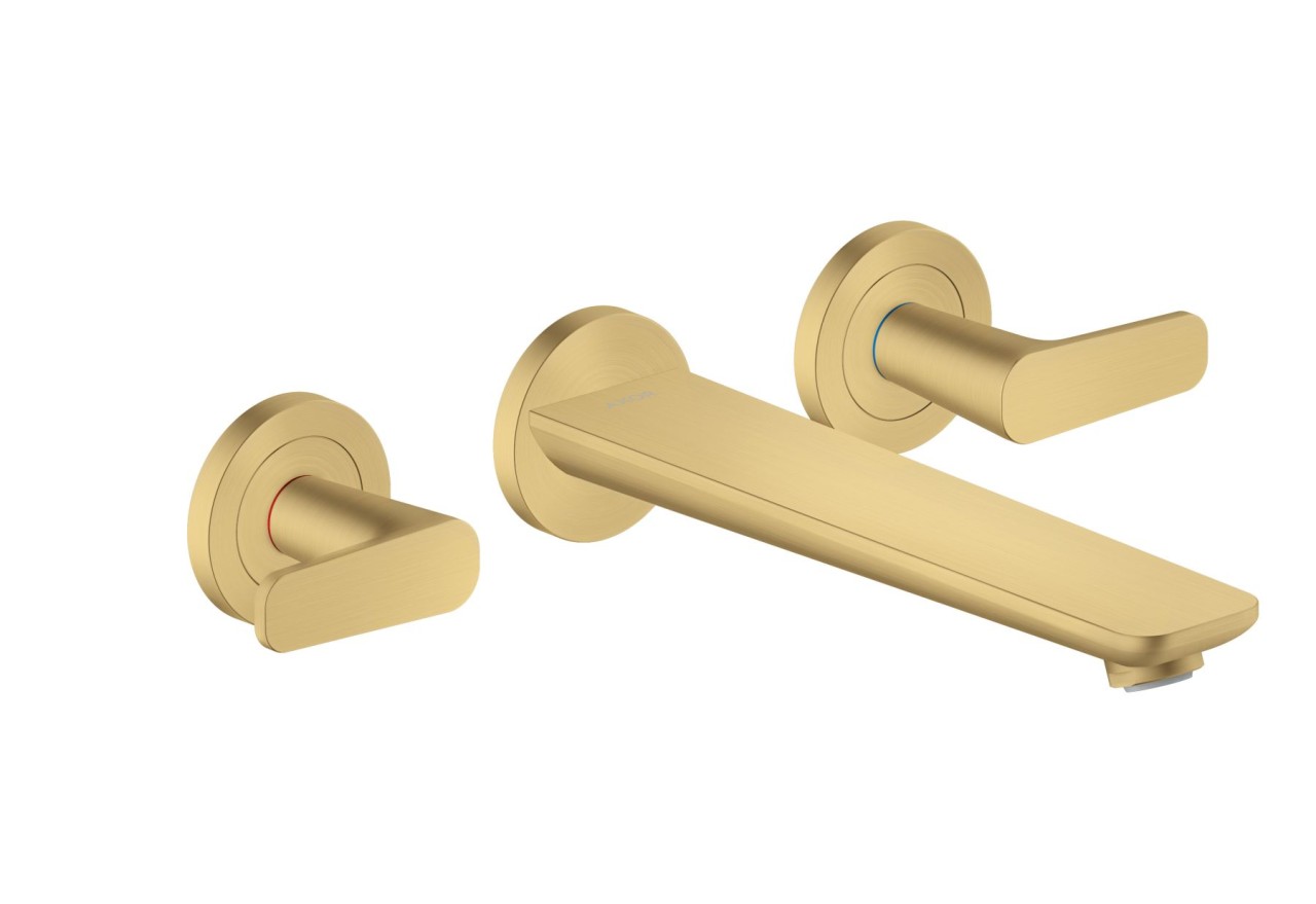 Hansgrohe 3-Loch Fertigset Wannemisch.Wand Unterputz Axor Citterio C brushed gold optic, 49482250 49482250 Image