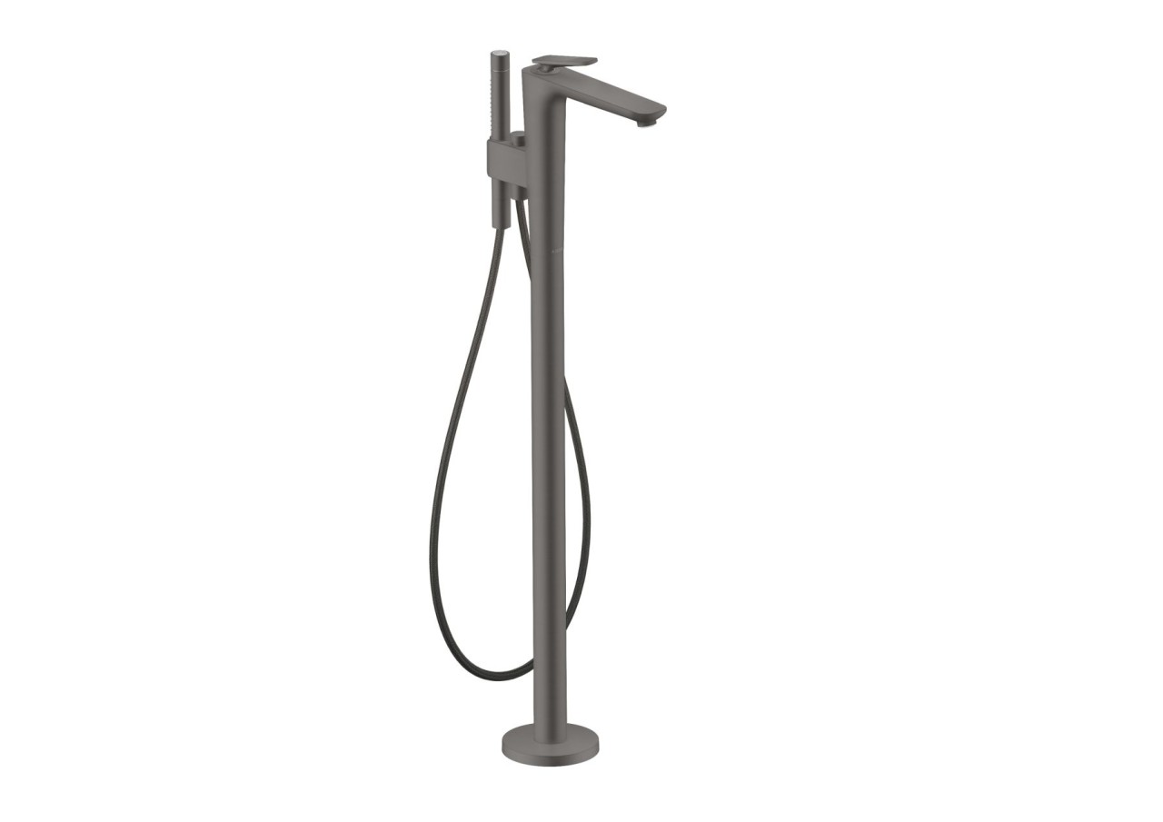 Hansgrohe Wannenmischer Bodenstehend Axor Citterio C Cubic cut brushed black chrome , 49441340 49441340 Image