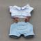Kleidungsset (KEINE PUPPE) ForLabubu Hut Latzhose Set für 17 cm Puppe Zubehör Anzug Niedliche Kleidung ForLabubu Dress up einzigartiger Stil