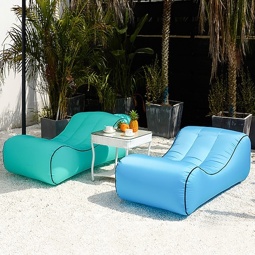 Aufblasbares Sofa, Outdoor-Lazy-Sofa, multifunktional, sehr gut geeignet zum Entspannen und Lesen, geeignet für Zuhause, Camping im Freien Image