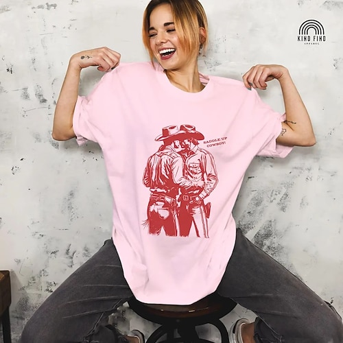 T-Shirt Pride-Shirts Stolz Retro Vintage T-Shirt Ärmel Grafik für Paar Herren Damen Erwachsene Heißprägen für Maskerade Pride Parade Pride-Monat Image