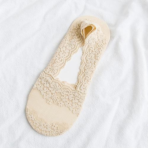 1 Paar Spitze unsichtbare Socken gemischte Farben unsichtbare florale Spitzen kurz geschnittene Knöchelsocken Damen Strümpfe Strumpfwaren