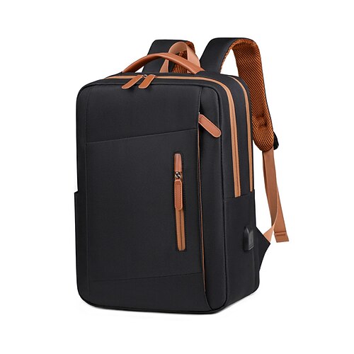 Laptop-Rucksack für Damen mit USB-Ladeanschluss – strapazierfähiges, wasserdichtes Gewebe, Design mit mehreren Fächern, stilvoll und praktisch für Schule, Pendeln und Reisen Image