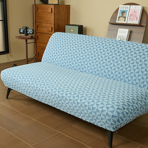 Sofa-Schonbezüge, Futon-Bezug für Schlafsofa ohne Armlehnen, Stretch-Sofabezug ohne Armlehnen, Spandex-Jacquard-Muster, elastische Funktion für Klappschlafsofa Image