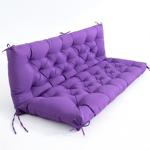 Schaukelkissen für die Veranda, Terrassenkissen, wasserdichte 2-3-Sitzer-Schaukelstuhlkissen für Gartenmöbel, dicke 4-Zoll-Schaukelkissen für den Außenbereich, für den Terrassengarten im Freien Image