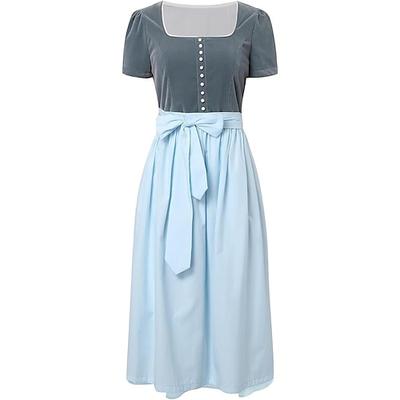 Karneval Oktoberfestbier Kostüm Kleid Dirndl Trachtenkleider Oktoberfest / Bier Bayerisch Wiesn Wiesn Damen Stoff im traditionellen Stil Kleid Image