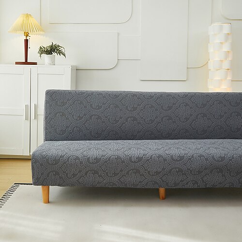 Jacquard-Stoff, armloser Schlafsofabezug, Sofa-Schonbezüge, Stretch-Schutz, elastischer Bankbezug Image