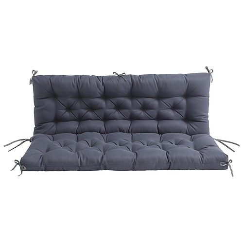 Schaukelkissen für die Veranda, Terrassenkissen, wasserdichte 2-3-Sitzer-Schaukelstuhlkissen für Gartenmöbel, dicke 4-Zoll-Schaukelkissen für den Außenbereich, für den Terrassengarten im Freien Image