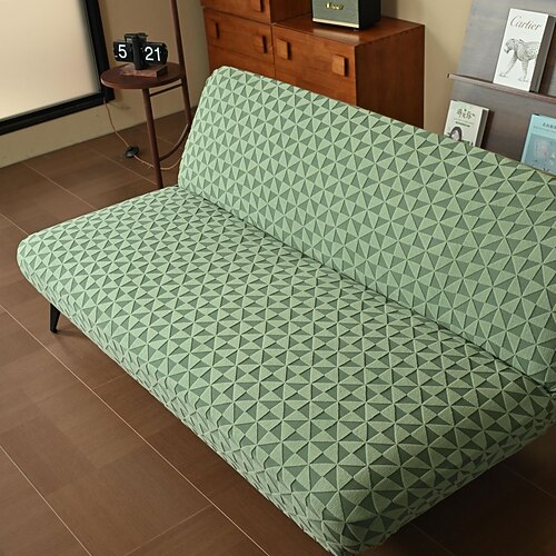 Sofa-Schonbezüge, Futon-Bezug für Schlafsofa ohne Armlehnen, Stretch-Sofabezug ohne Armlehnen, Spandex-Jacquard-Muster, elastische Funktion für Klappschlafsofa Image