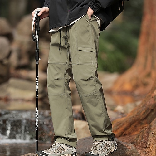 Herren Cargohosen Wanderhosen Taktische Hosen Militär Frühling Herbst Außen Normale Passform Wasserdicht Schnelltrocknend Atmungsaktiv Hosen Schwarz Armeegrün Jagd Klettern Camping / Wandern Image