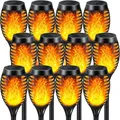 1/2/4/6/8/10/12 pièces torche à flamme solaire lumière scintillante étanche décoration de jardin extérieur pelouse chemin cour Patio lampadaire