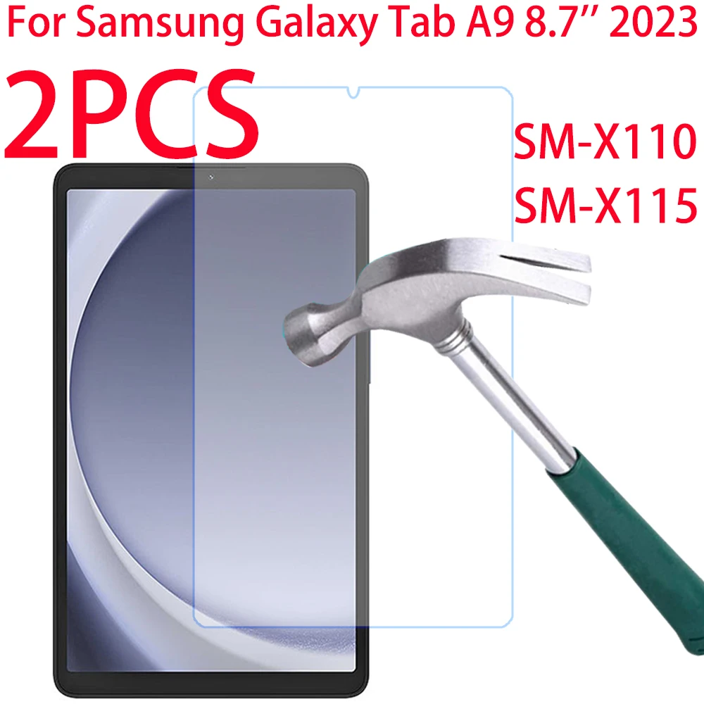 2 PCS Vetro Temperato Per Samsung Galaxy Tab A9 8.7 pollici 2023 Pellicola Protettiva Per A9 SM-X110 SM-X115 Tablet Proteggi Schermo