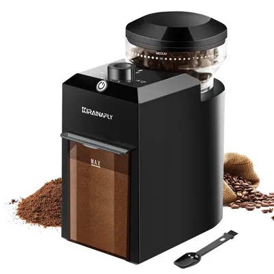 Electric Burr Mill Coffee Grinder Automatic Coffee Bean Grinding With 28 Grind Settings For Espresso