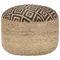 Pouf artisanal noir 45x30 cm en Jute, petits meubles, ameublement de maison, salon, chambre à