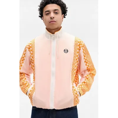 Sergio Tacchini Gardenia Alfredo Check Track Jacket - Orange S at Urban Outfitters