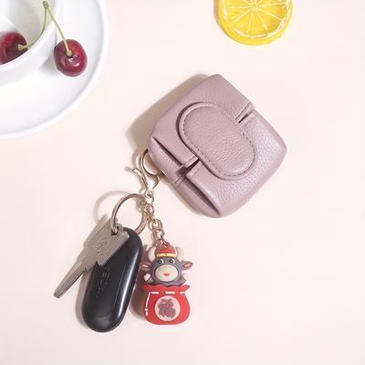 TEMU Stylish Texture Pu Snap Closure Multifunctional Portable Mini Women' Purse Image