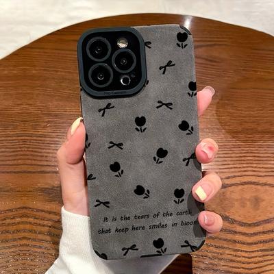 TEMU Bowknot Mobile Phone Case For Iphone 11 12 13 14plus 15promax 7 8plus X Xr Xsmax Leather Protective Cover Anti-fall Fashionable Image