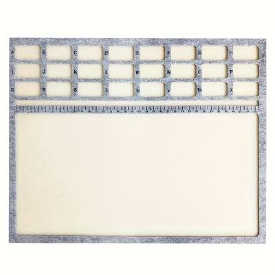 TEMU 1pc Soft Felt Beading Mat With Grid - Stable & Handmade Jewelry Design Board, Includes Stainless Steel Tweezers & Multi-colored Beads For Diy Crafting Supplies, Beads For Jewelry Making Image