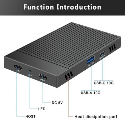 TEMU A Dual-slot Hard Drive Docking Station Compatible With M.2 M Key Pcie Nvme Ssds, Allowing The Use And Reading Of 2 Nvme Ssds. Image