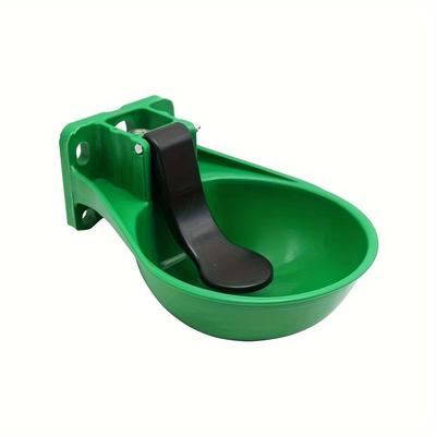 TEMU 1pc Durable Plastic Automatic Cow Sheep Drinking Bowl, Livestock Water Feeder With Stainless Steel Valve, Impact-resistant Water Bowl For Cattle And Sheep Farming Supplies Image
