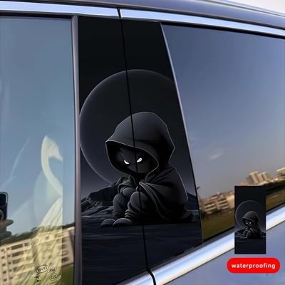 TEMU Fantasy Moon Cartoon Car Stickers - Waterproof And Uv Resistant, Self-adhesive , Rectangular, Left-side Sticker, Non-reusable - Customizing Vehicle . Image