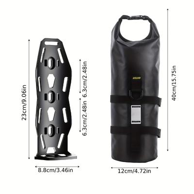 TEMU Enlee Waterproof Cycling Bag + Bike Frame - Durable Oxford Cloth, Detachable Strap, Ideal For Road Biking, Secure Storage For Tools And Essentials, Cycling Accessorie Image