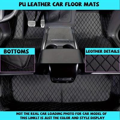 TEMU Tegart Car Mat For (7seats) 2017-2023, Full Encirclement, Thickened Three-layer Leather, Anti-slip, Wear-resistant, Waterproof, Left Drive Image