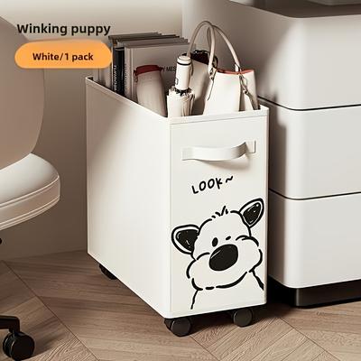 TEMU 1pc Large Capacity Multifunctional Storage Box, Foldable, With Universal Wheels, Suitable For Cars, Outdoor, Toys, Clothes, Household Items, Desks, Sundries Storage, Narrow Storage Box Image