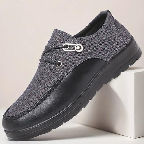 Baskets à enfiler marron et beige pour homme avec design élastique - chaussures légères et flexibles pour les sorties décontractées, les voyages et le quotidien