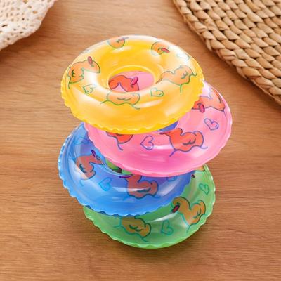 TEMU 4pcs Multi-piece Set Adorable Animal Swim Rings For Small Pets - Durable Plastic Bath Toys For Image