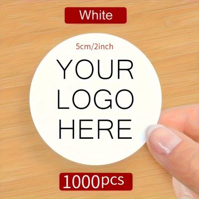 TEMU Custom 500/1000pcs/set 1.18/1.58/2/2.36/2.76inch Custom Stickers Custom Seal Stickers Birthday Baptism Stickers, Design Your Own Stickers Personalized Stickers Stickers Business Image