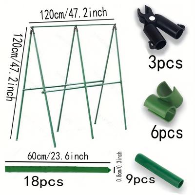 TEMU 1 Set Of Sturdy Metal Climbing Plant Garden Grid Set - , Beans, And Tomatoes - Durable Plant Support Frame Image