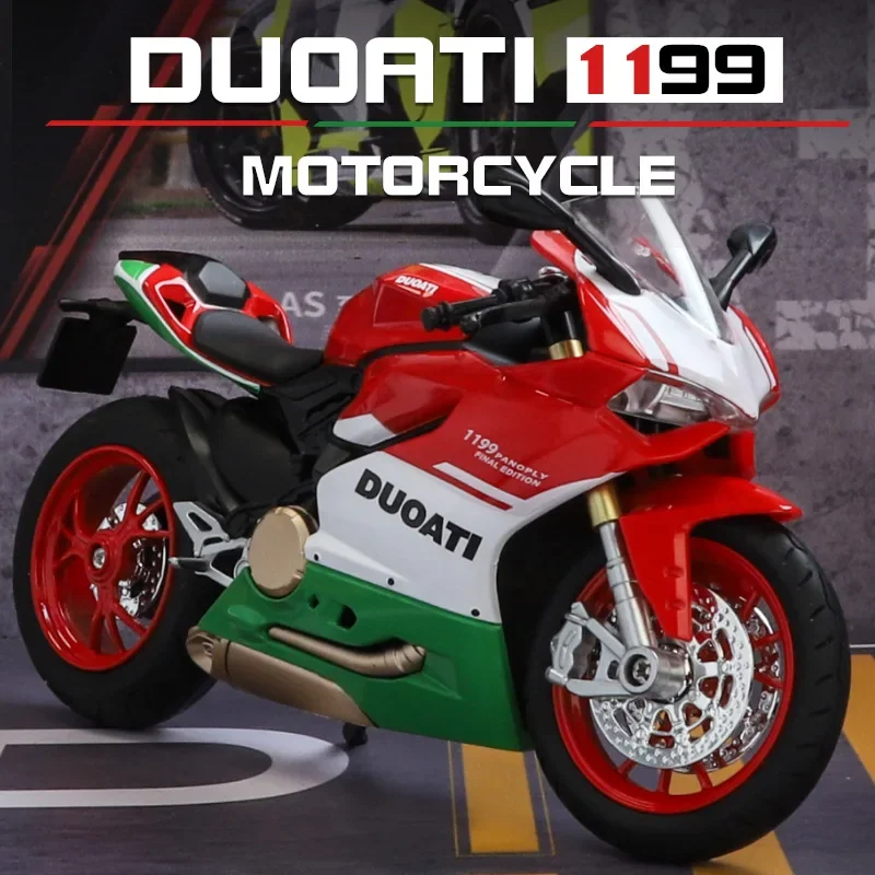 Simulation 1:12 Ducati 1199 Legierung Motorradmodell Ornament, Kinderspielzeug Geschenk Image