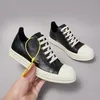 Ricks Herrenschuh, schwarzes Leder, niedriger Schuh, Schnürschuh, Owens Damen-Sneaker,