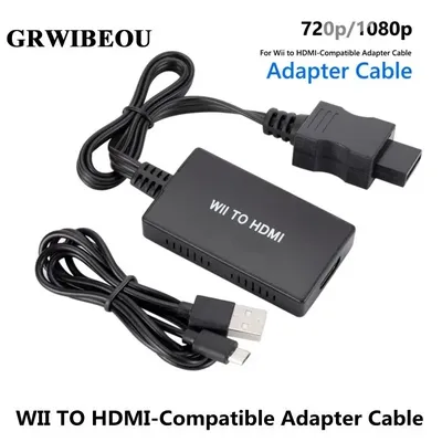 Grwibeou wii zu hdmi-kompatibler Konverter wii zu hdmi-kompatibler Adapter mit 3,5-mm-Audiobuchse Image