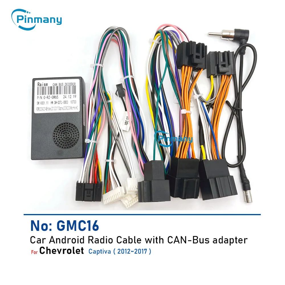 Autoradio-Kabel Android-Headunit 16-Pin-Stromkabeladapter CAN-Bus-Decoder GMC16 für Chevrolet Captiva 2009~2017 Image