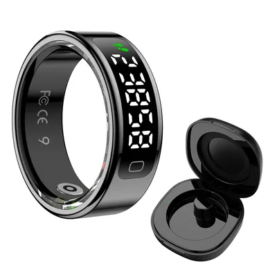 R11C Smart Ring mit Display, Herzfrequenz-Schlafüberwachung, Multi-Sport-Modi, 1 ATM wasserdichter Image