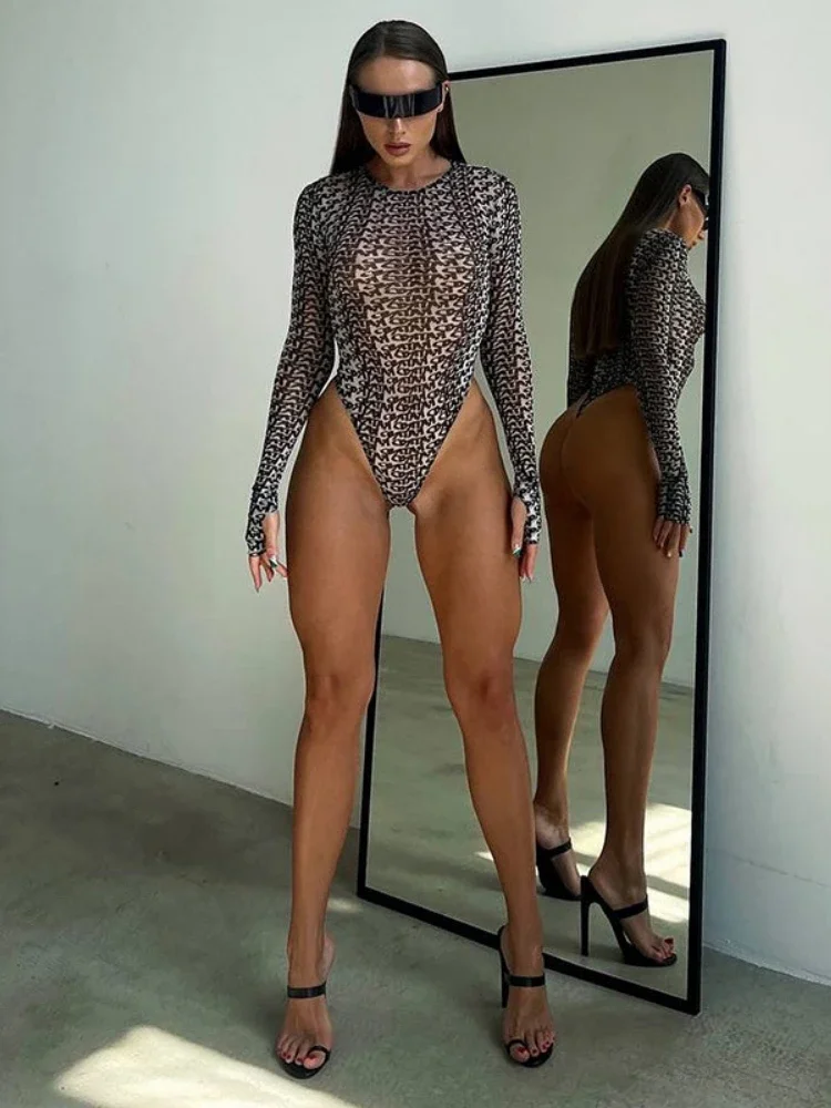 Sexy Body Dessous Langarm Einteiliges Bustier Slim Fit Korsett Tops Frauen Y2k Kleidung Oansatz Lenceria Femenina Streetwear Image