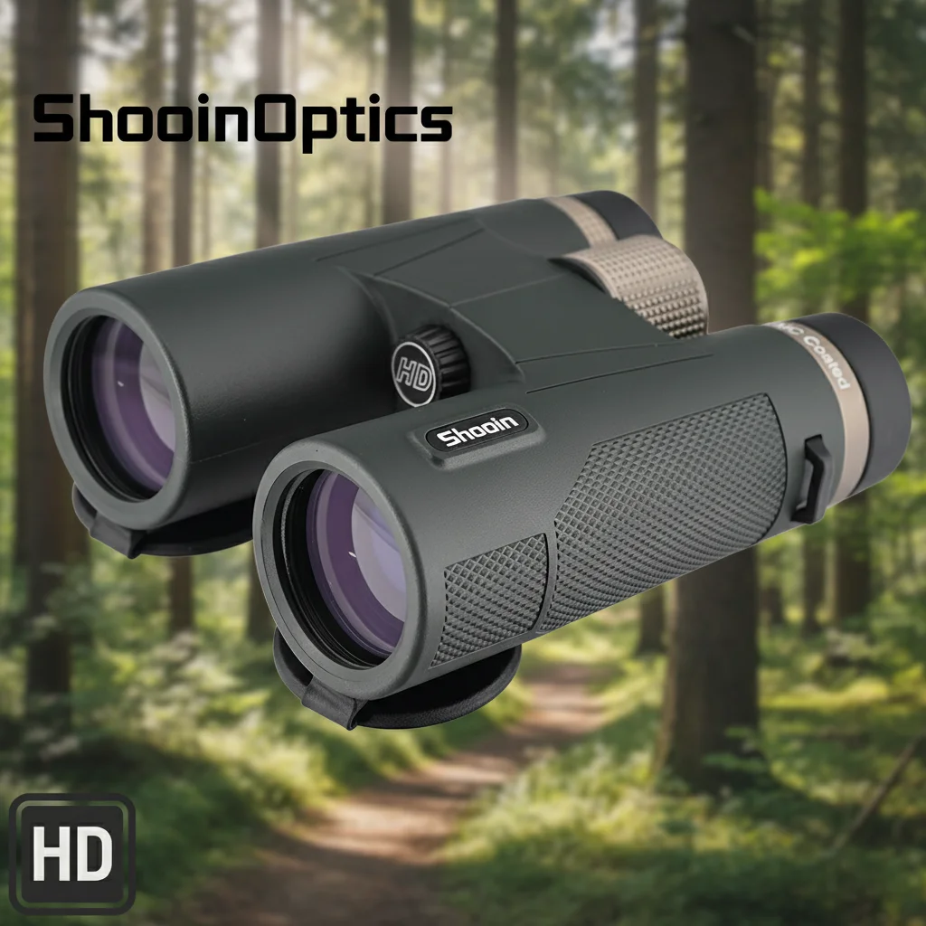 Shooin 12x42 10x42 8x42 HD Ferngläser für Erwachsene, Vogelbeobachtung, Jagd, wasserdicht, FMC-Optik, leistungsstarke Outdoor-Ausrüstung Image