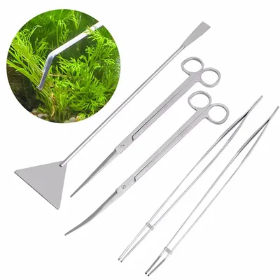 Professionelles Aquarium-Wartungs-Reinigungswerkzeug-Set, Pinzette, Schere, Pflaumen für lebende Image