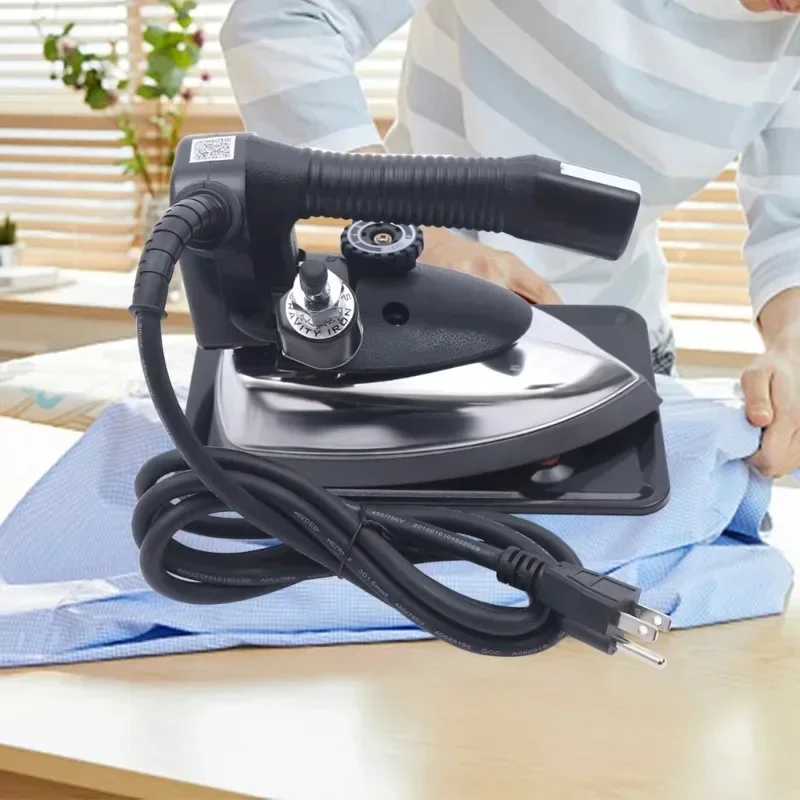 Industrial Steam Iron 110V Gravity Feed Iron Hanging Bottle Clothes Iron with Non-stick Laminate Sole Plate 1200W