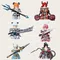 MOC Building Blocks Assemblaggio Accessori per cartoni animati Serie zodiacale Armi Accessori Puzzle