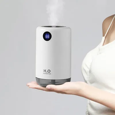 Home Table Wireless Ultrasonic Air Humidifier, Portable Mini Aroma Water Mist Diffuser, Battery Life