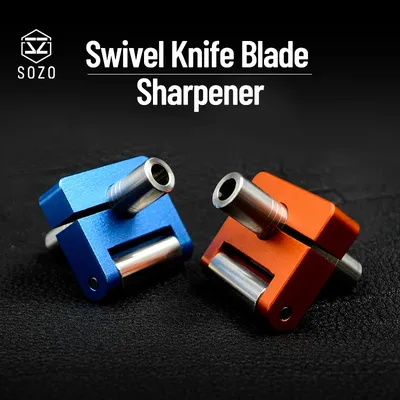 SOZO Swivel Knife Blade Sharpener For 5.5mm/6.5mm Cutter head 304 Stainless Steel Double Bearing