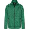 Strickfleecejacke DEPROC ACTIVE "KIRKVALE X MEN", Herren, Gr. L (52), grün (grün melange), 100% Polyester, casual, bequem, Langarm gerader Abschluss mit Gummizug, Jacken, auch in Großen Größen erhältlich
