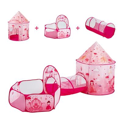 Kids Play Tent with Tunnel, Basketball Hoop for Boys, Girls, Babies and Toddlers, Indoor/Outdoor Pop Up Playhouse