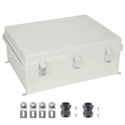 Outdoor Electrical Junction Box, ABS Plastic Electrical Enclosure Box with Hinged Cover Stainless Steel Latch