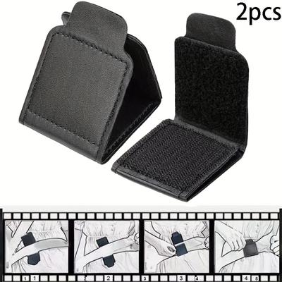 TEMU 1pc, 2 Pack, Car Seat Belt Adjuster, Leather, Seat Belt Clip, Can Prevent Stretching Of Neck And Abdomen Image