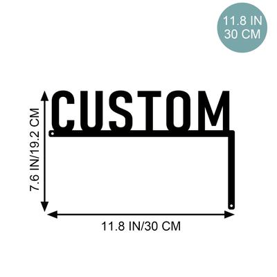 TEMU Custom Metal Door Corner Wall Decor - Personalized Name Sign For Living Room, Bedroom, Bathroom - Modern Home Accent In White & Black - Indoor Wall Art - Thanksgiving Decoration, Room Decor Image