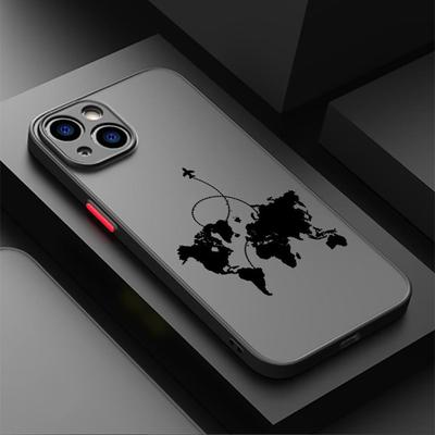 TEMU Matte Frosted Phone Case Featuring A World For Models Including 16, 15 Pro Max, 14 Plus, And , Made From High-quality Silicone For Image